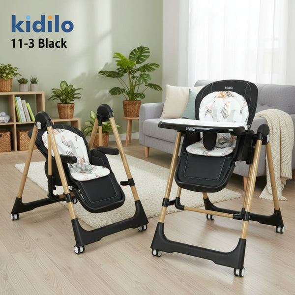 Kidilo 2-in-1 Baby High Chair With Swing  11-3