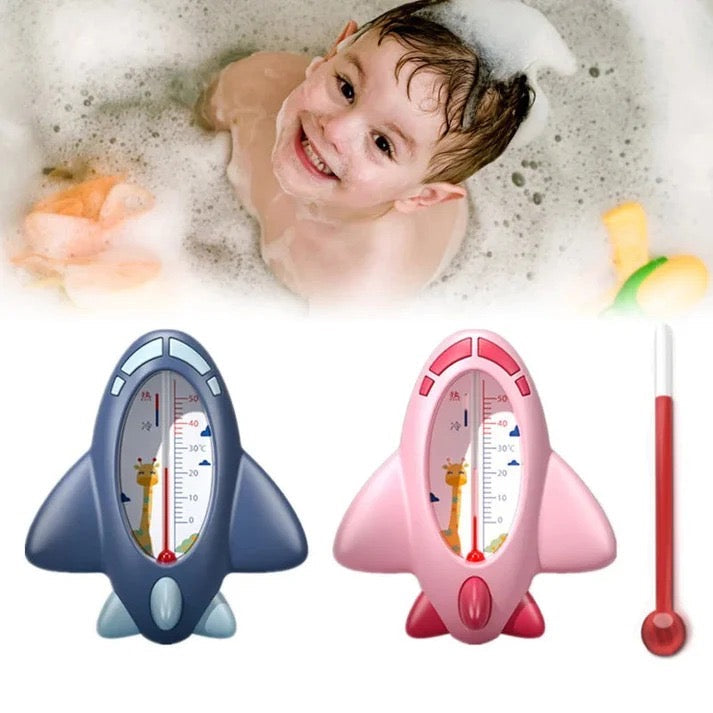 AIRPLANE BABY BATH THERMOMETER – Pink, Blue, Green