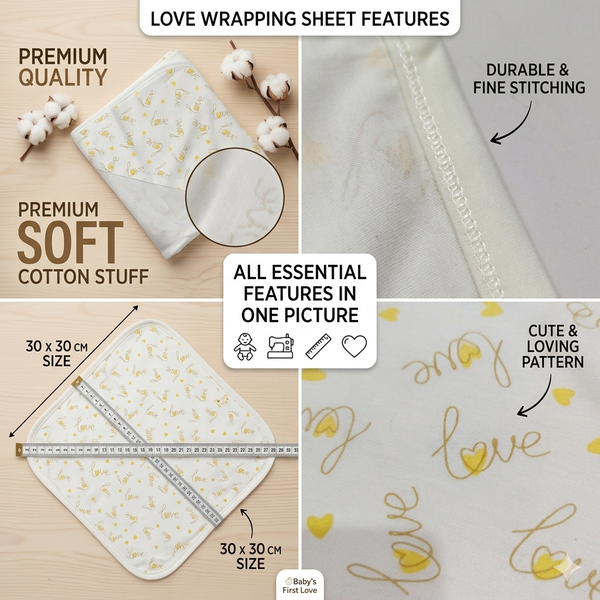Kidzo Baby Wrapping Sheet Green  – Soft Cotton Newborn Swaddle Blanket