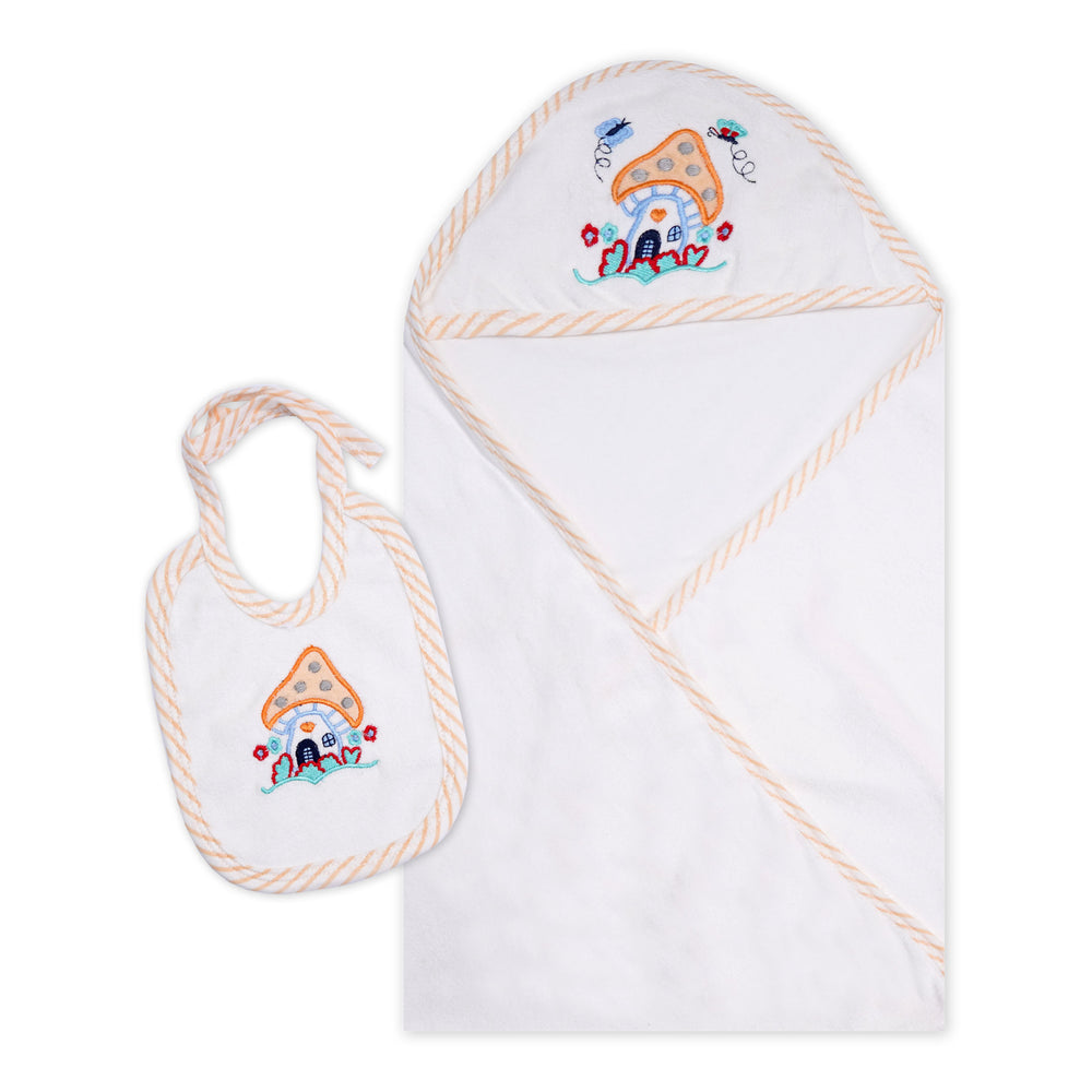 KIDZO BABY BATH TOWEL WHITE