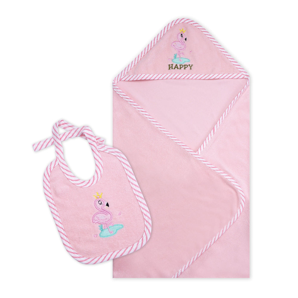 KIDZO BABY BATH TOWEL PINK