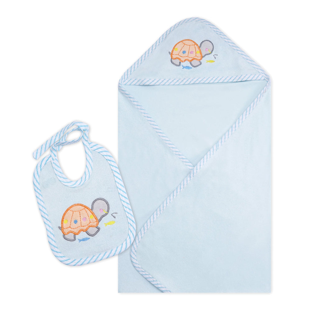 KIDZO BABY BATH TOWEL BLUE