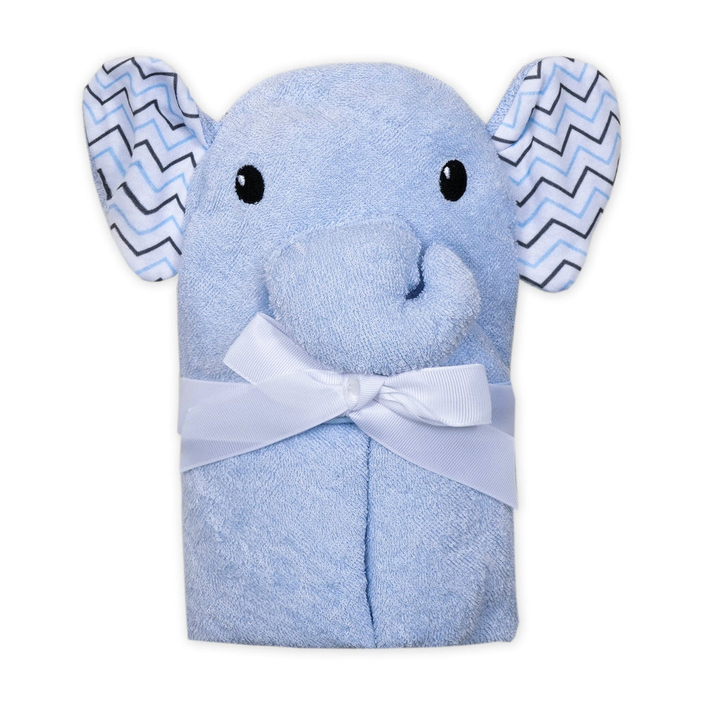 Character Hooded Bath Towel - Elephant - Blue