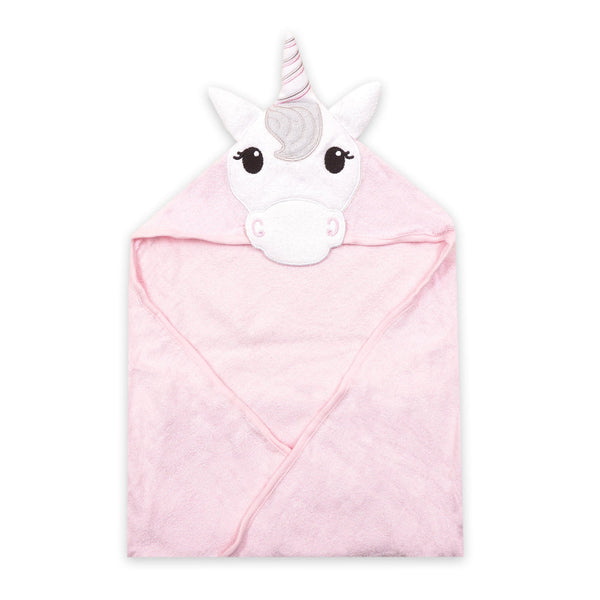 Character Hooded Bath Towel - Unicorn - Pink