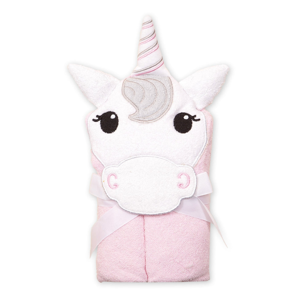 Character Hooded Bath Towel - Unicorn - Pink