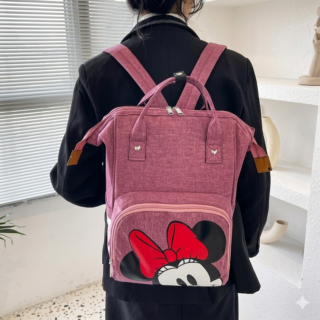 Baby Diaper Bag (Waterproof) Minnie Mouse