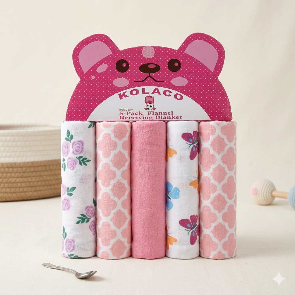 Premium Flannel Baby Swaddle Wrap | Gentle & Warm Nursery Essential