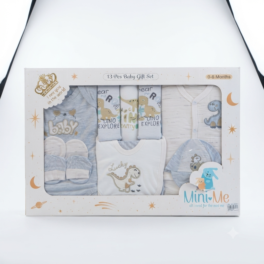 Mini-Me 13-Piece Dino Adventure Newborn Gift Set (0-6 Months)