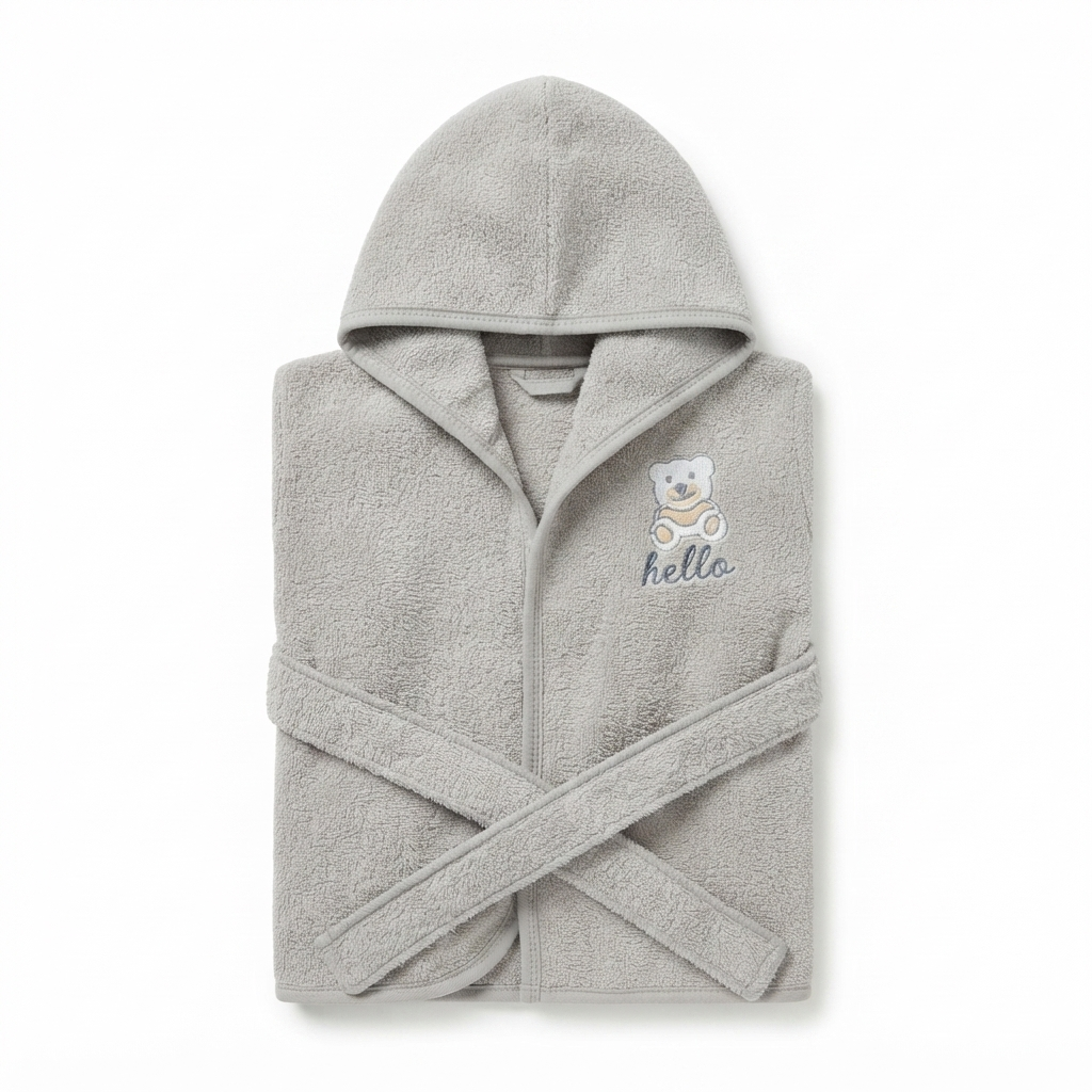 Hello Baby Soft Hooded Bathrobe – Premium Plush Baby Towel & Robe