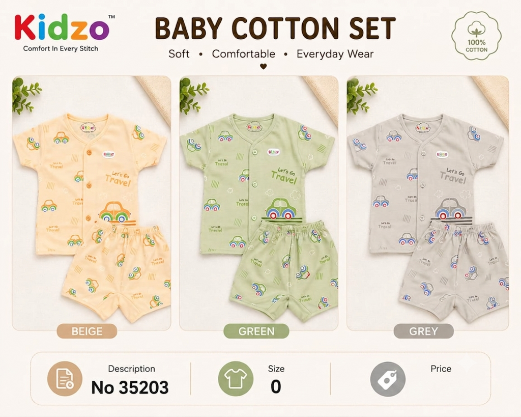 Baby Cotton T-Shirt and Shorts Set | Soft & Breathable Infant Clothing
