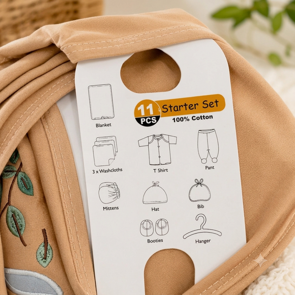 11 PCS BABY STARTER SET SOFT COTTON STUFF PREMIUM QUALITY