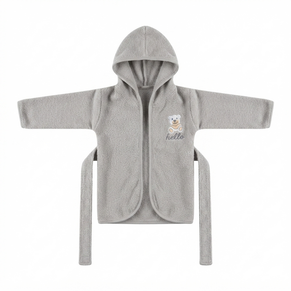 Hello Baby Soft Hooded Bathrobe – Premium Plush Baby Towel & Robe
