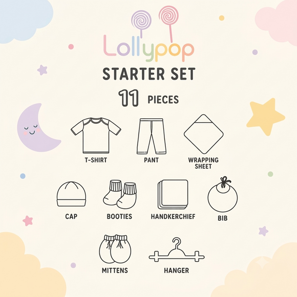 LOLLY POP 11 PCS STARTER SET SOFT COTTON STUFF