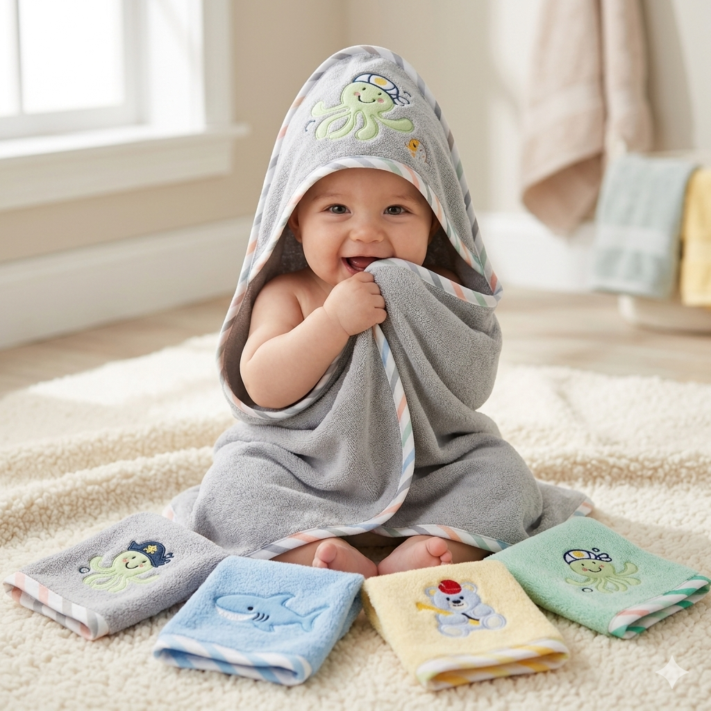 Essential Newborn Hooded Bath Towel – Ultra-Soft Nursery Must-Have