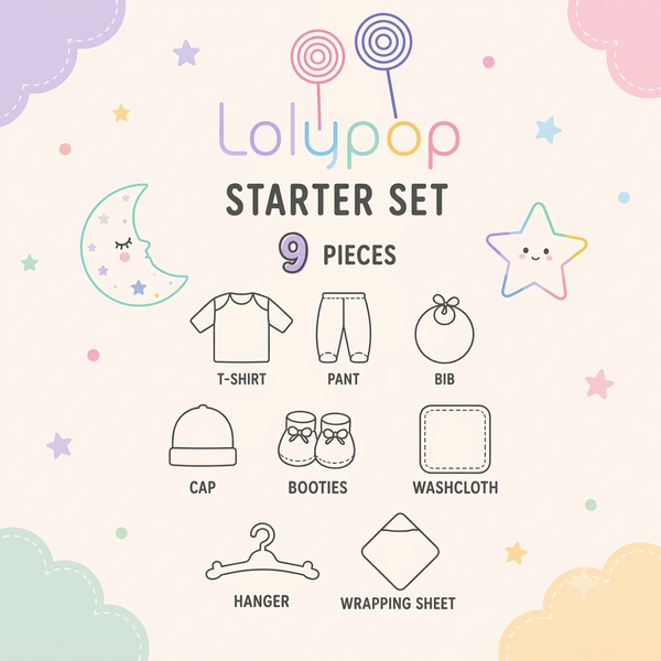 9-Piece Baby Gift Set - Premium Cotton Newborn Clothing Essentials