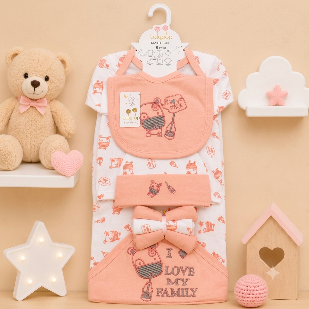 9-Piece Baby Gift Set - Premium Cotton Newborn Clothing Essentials
