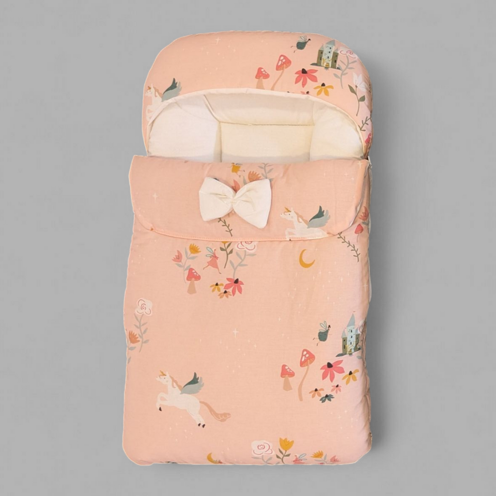 Kidzo Baby Carry Nest Double Sided Zipper Light Pink