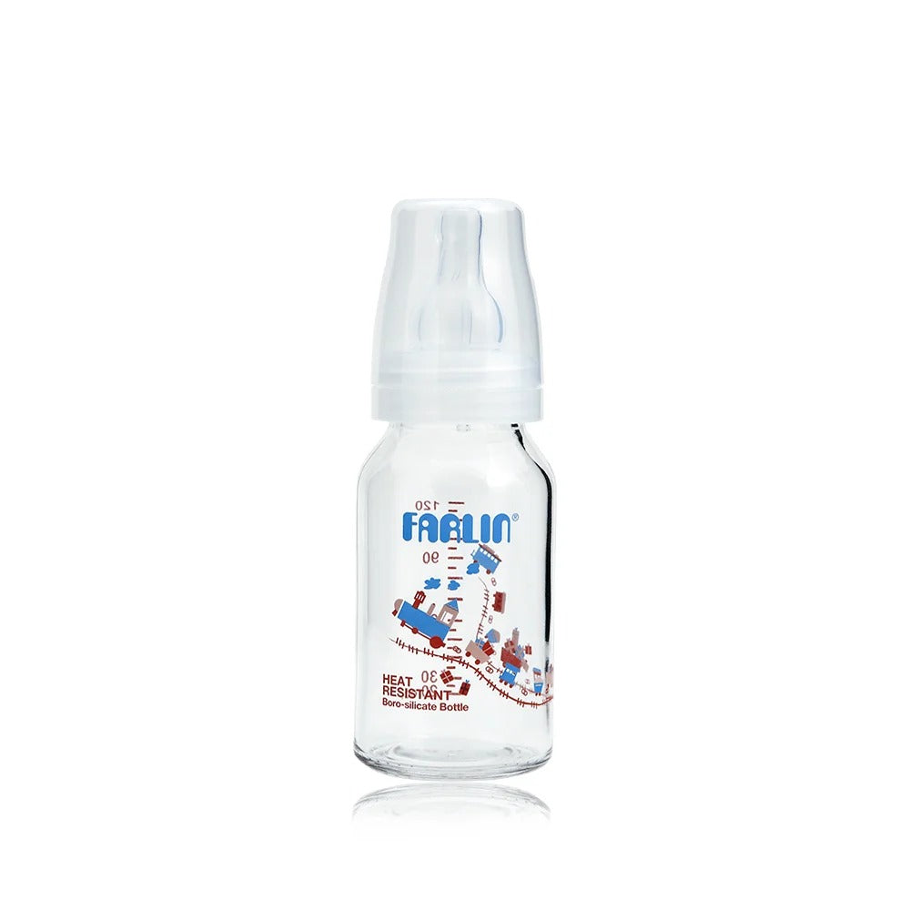 Farlin Glass Feeding Bottle 4Oz 120ml (Heat Resistant)