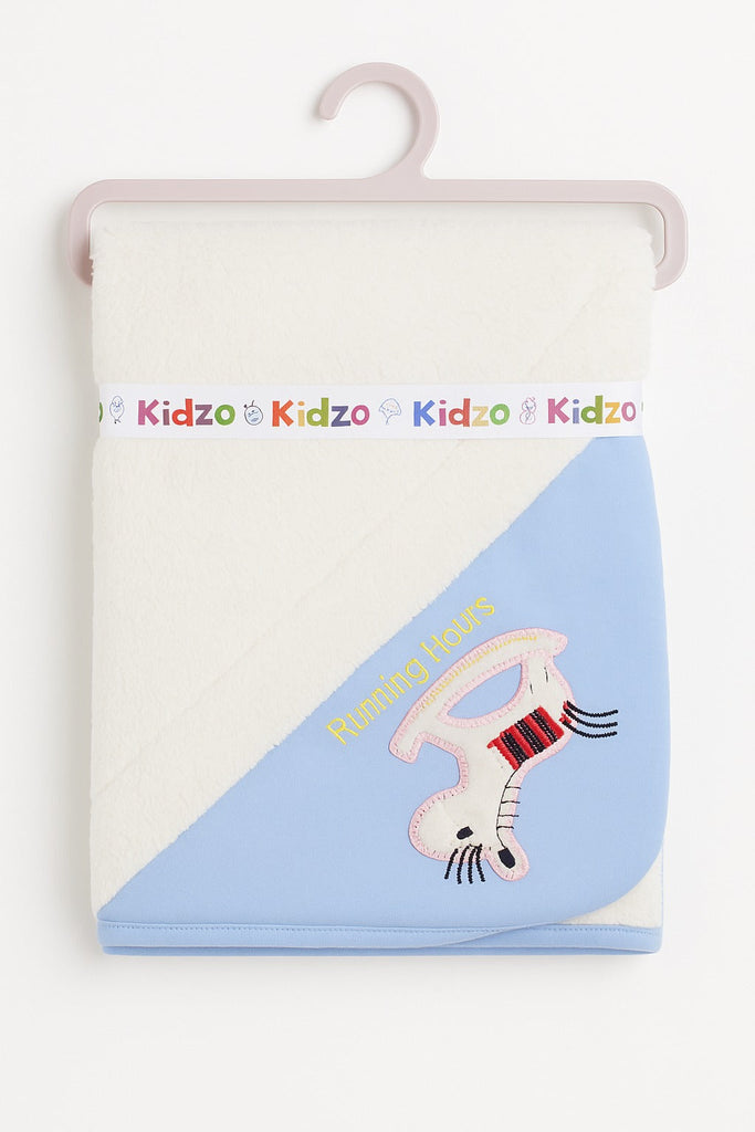Kidzo Baby Hooded Blanket – Soft & Warm Cotton Sherpa Wrap (Multiple Colors)