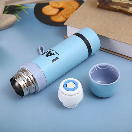 Stylish Vacuum Insulated Thermos Bottle – 500ml Leak-Proof Stainless Steel Flask
