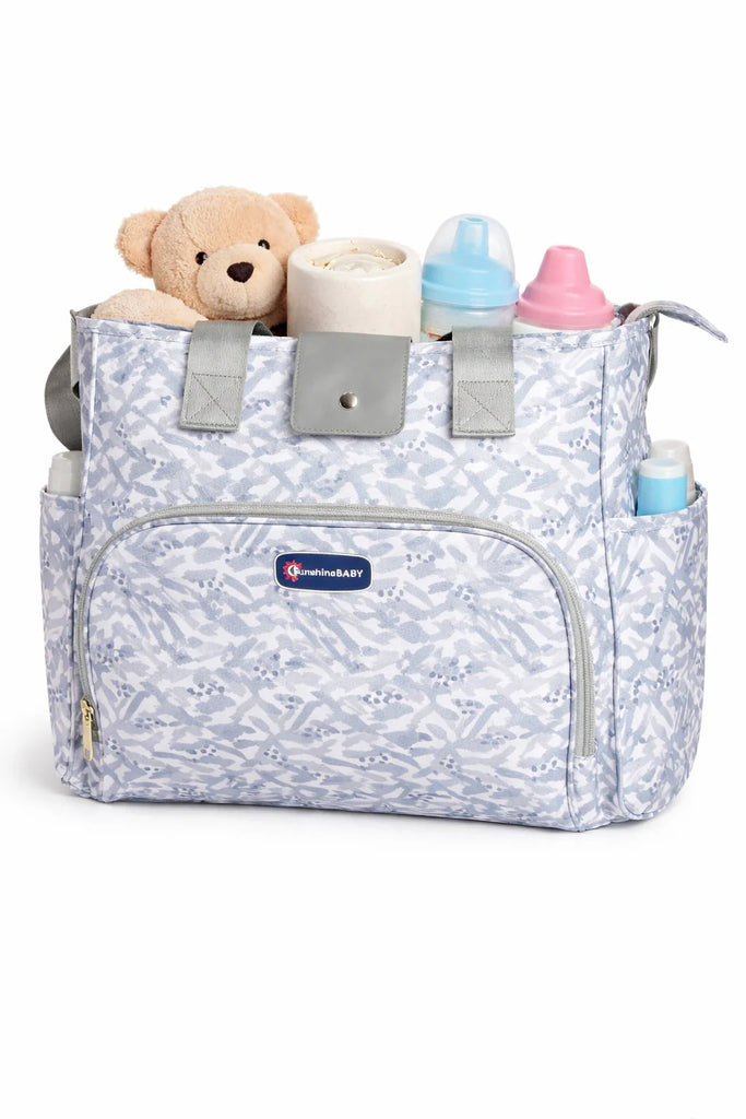 Baby Diaper Bag With Changing Sheet Gray