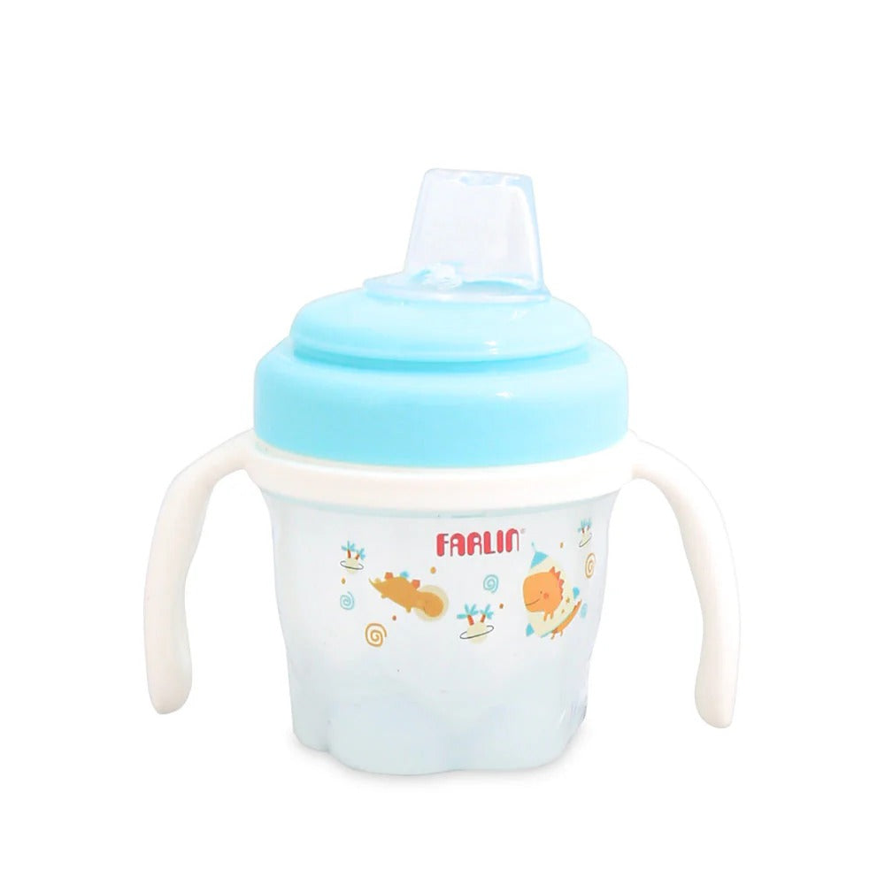 AET-010-B FARLIN  DRINKING CUP STEP 2-SPOUT 120ML-GREEN