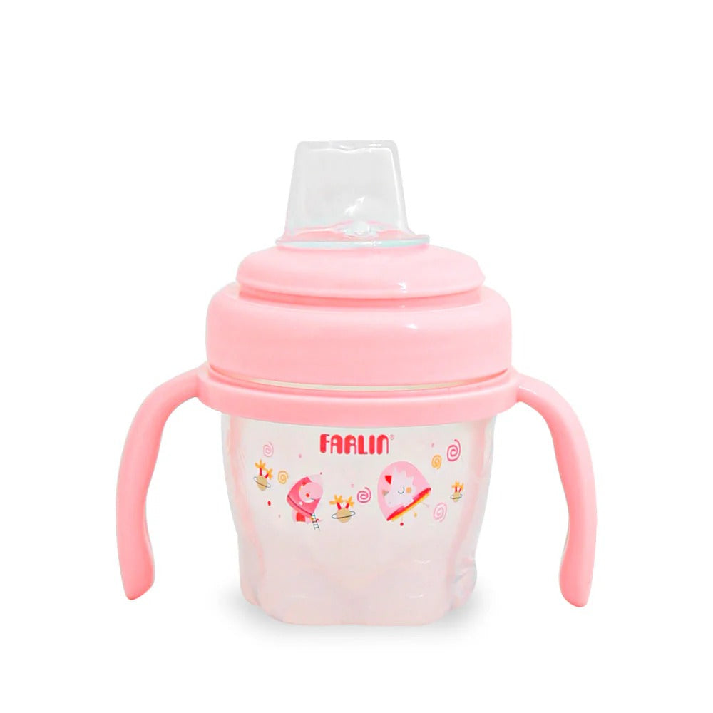 AET-010-B FARLIN  DRINKING CUP STEP 2-SPOUT 120ML-PINK