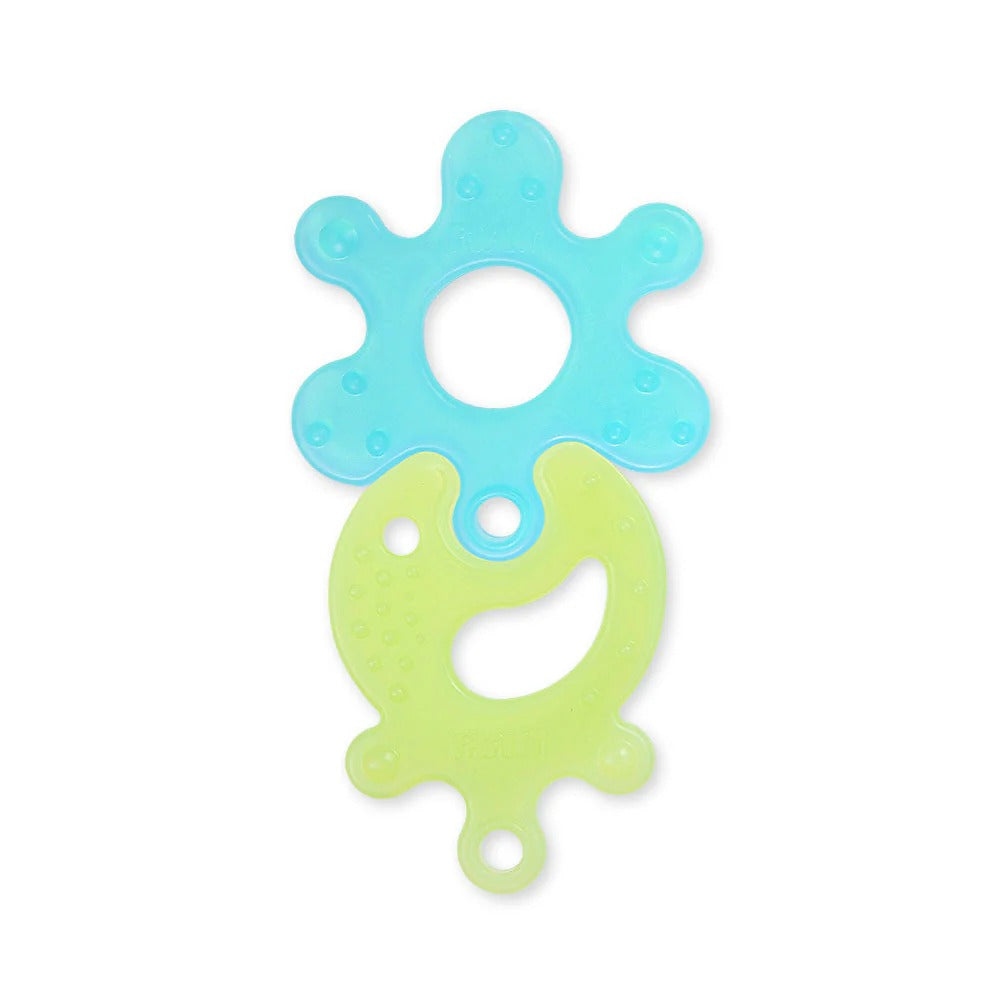 BBS-006-GREEN PUZZLE GUM SOOTHER - GREEN & BLUE