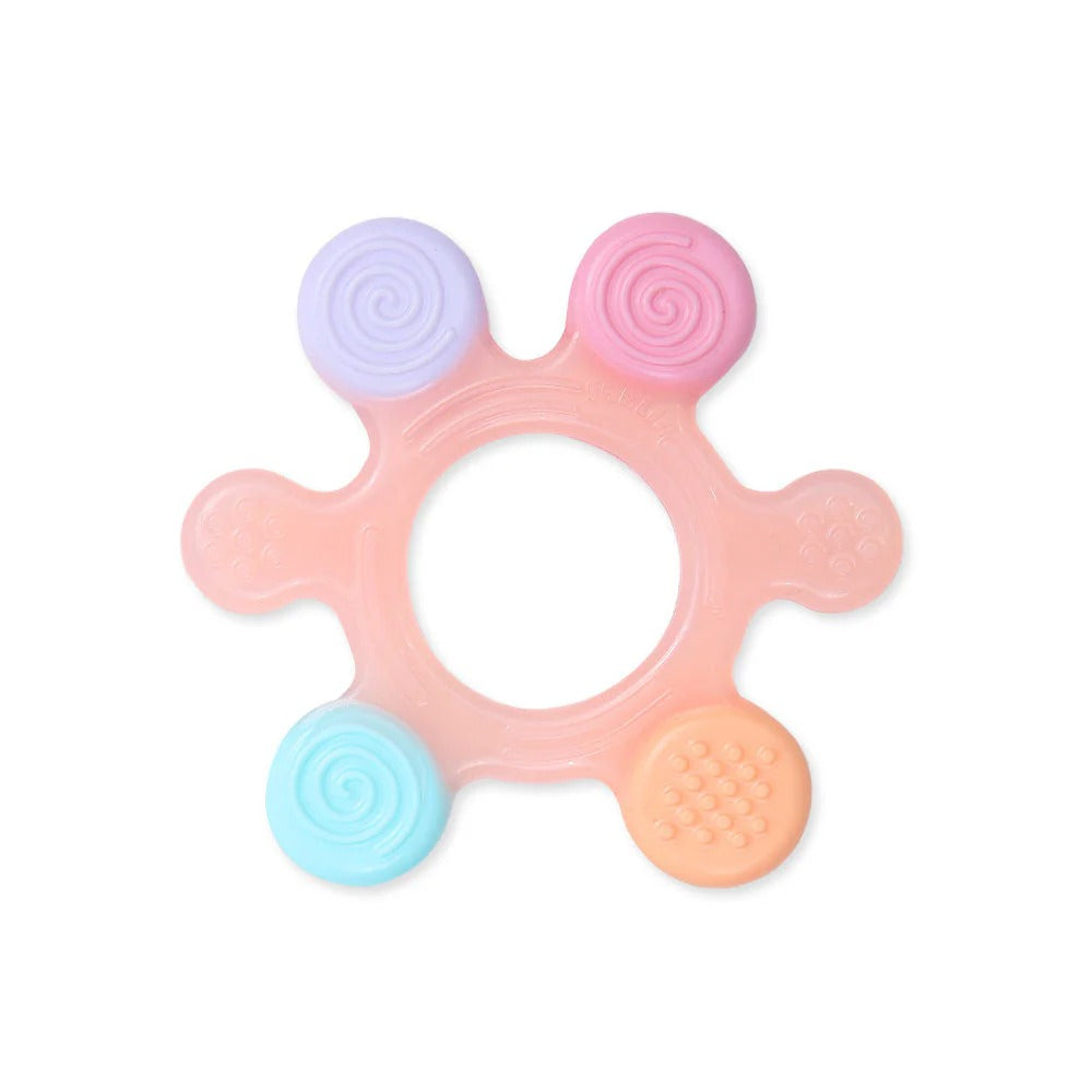 BB-20007 FARLIN  SILICONE GUM SOOTHER - PEACH STARFISH