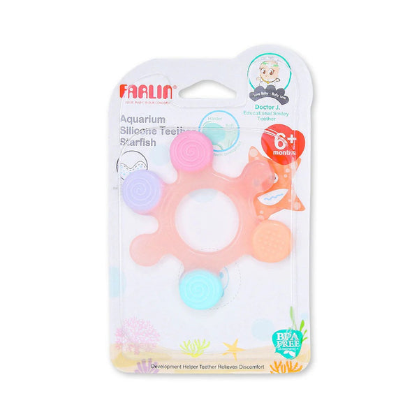 BB-20007 FARLIN  SILICONE GUM SOOTHER - PEACH STARFISH