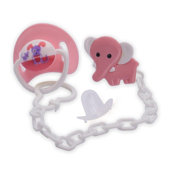 Baby Pacifier With Holder Elephant - Sunshine