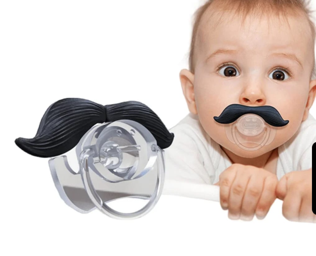SILICONE FUNNY NIPPLE PACIFIER - BABY SOOTHER & BEARD PACIFIER