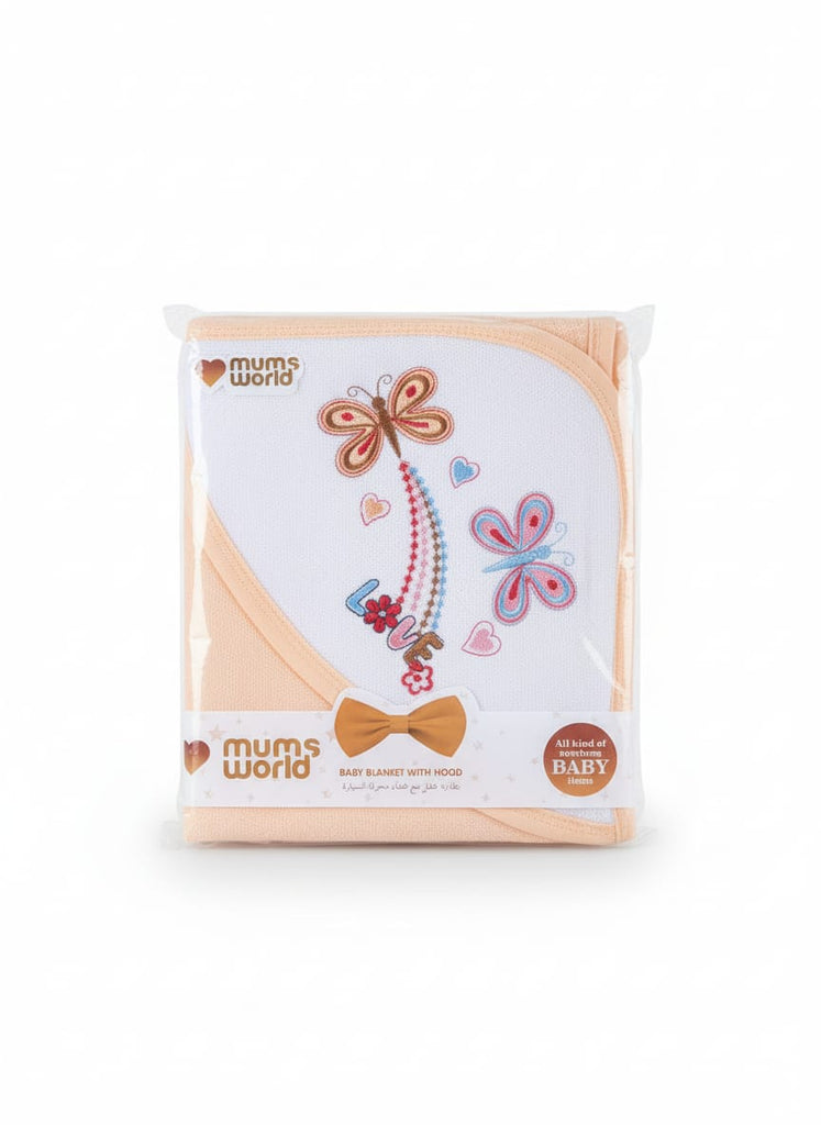 Premium Orange Baby Hooded Bath Towel | Soft & Absorbent Newborn Bath Wrap