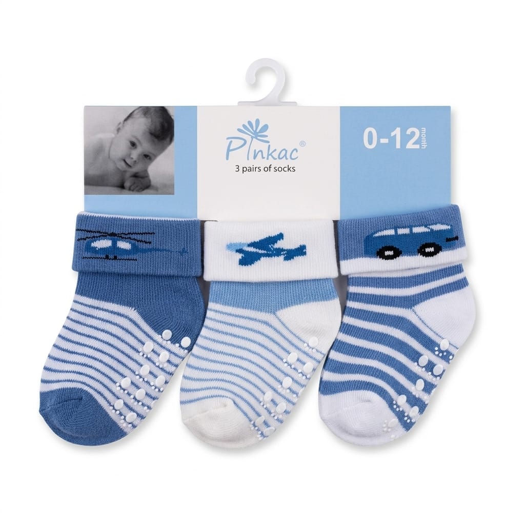 Premium Soft Baby Socks Set (3 Pairs) | Breathable Newborn Booties (0-12 Months)
