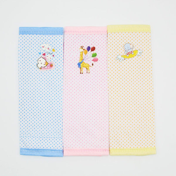 Baby World Premium Cotton Burp Cloths – 3-Piece Set (Adorable Bear Print) PACK OF 3