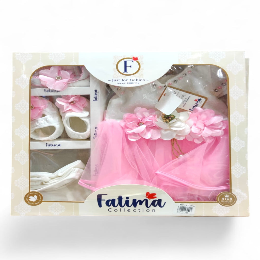 NEW BORN BABY GIRL FROCK STYLE GIFT SET