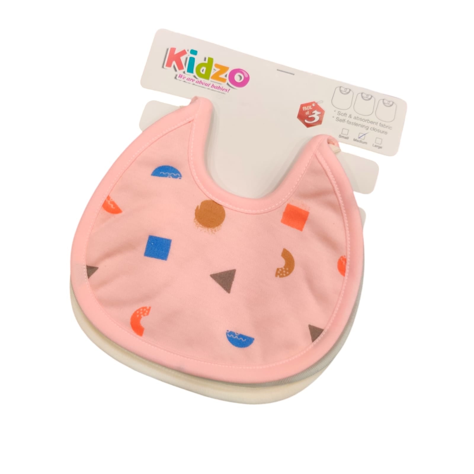 Pack of 3 Baby Bib Set Medium  Size