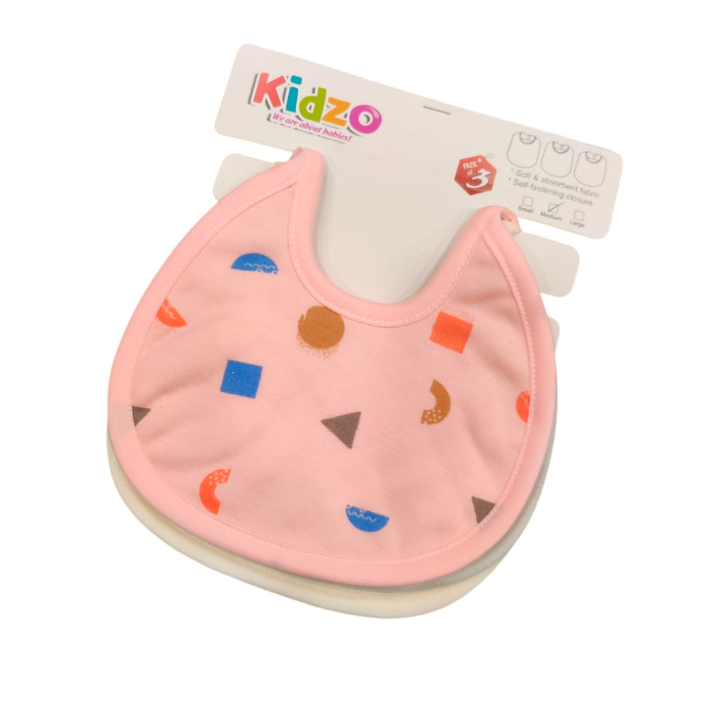 Pack of 3 Baby Bib Set Medium  Size