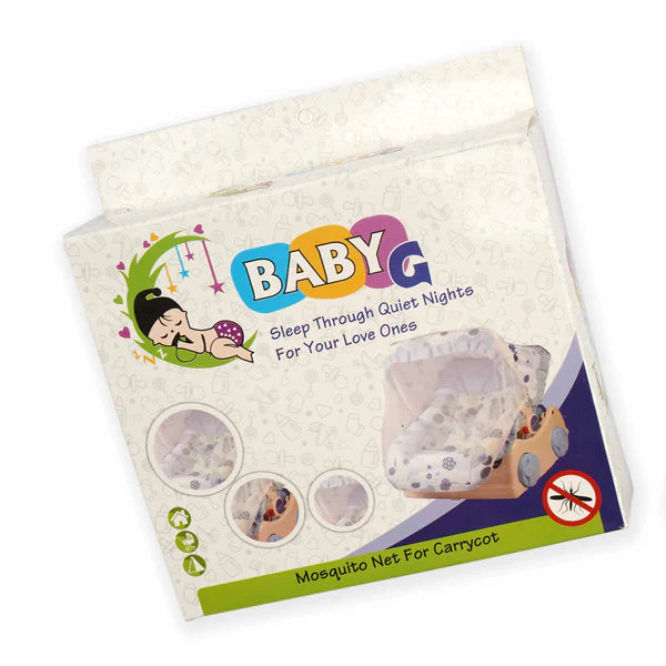 Kidzo  Baby Mosquito Net For Carrycot White