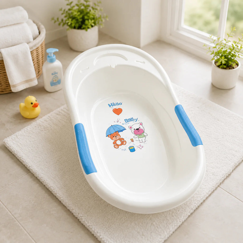 TINNIES BATH TUB – BLUE, EASY DRAINING & NON-SLIP