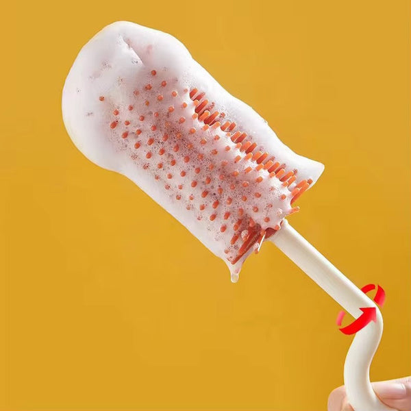 Silicone Feeder Bottles & Straw Brush Set 3 in 1