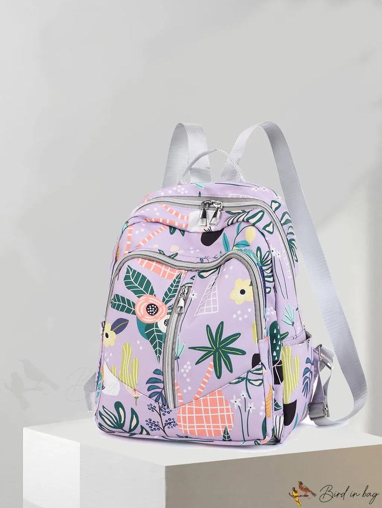 Waterproof Baby Diaper Backpack Flower Purple - Sunshine