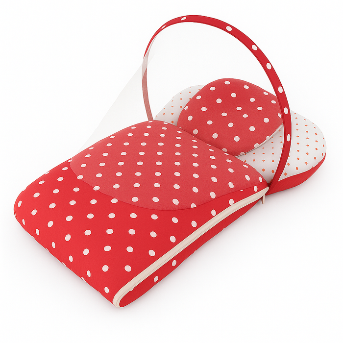 Baby Carry Nest With Mosquito Attached Polka Dot Red