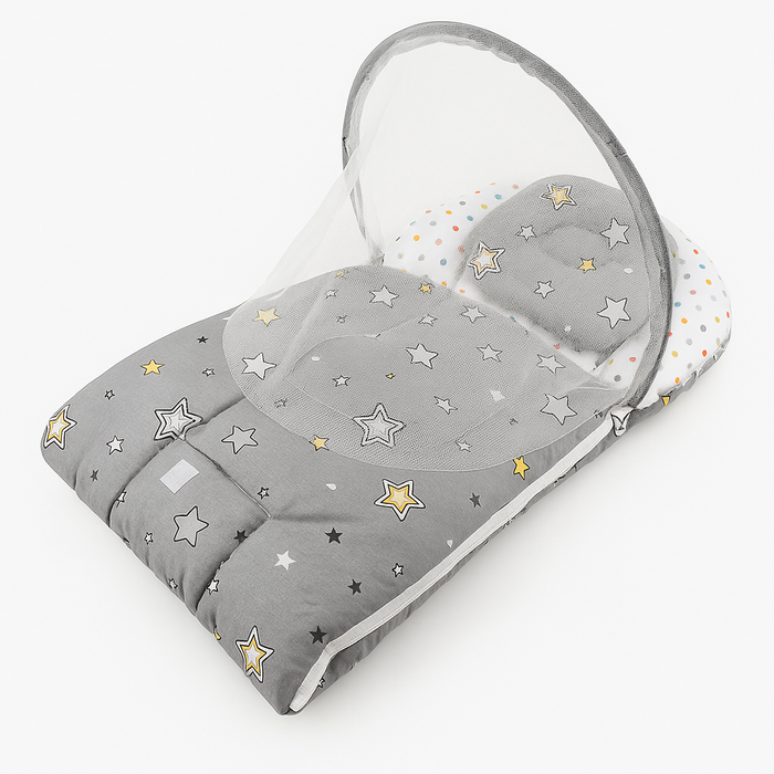 Baby Carry Nest With Mosquito Attached Gray