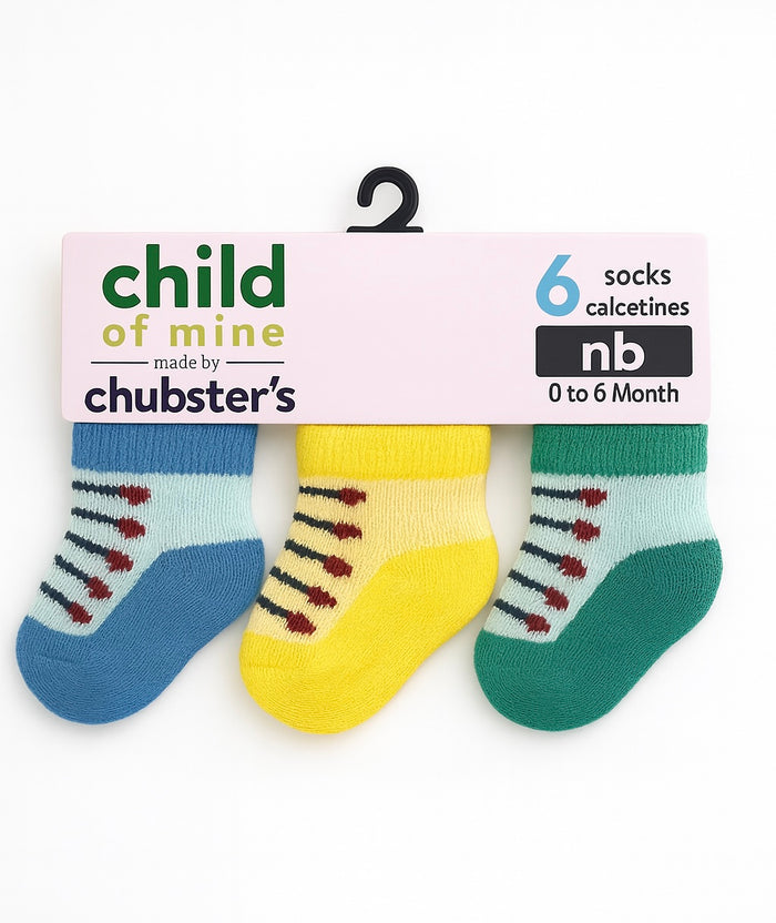 Pack Of 3 Baby Socks ( 0 - 6 Months )