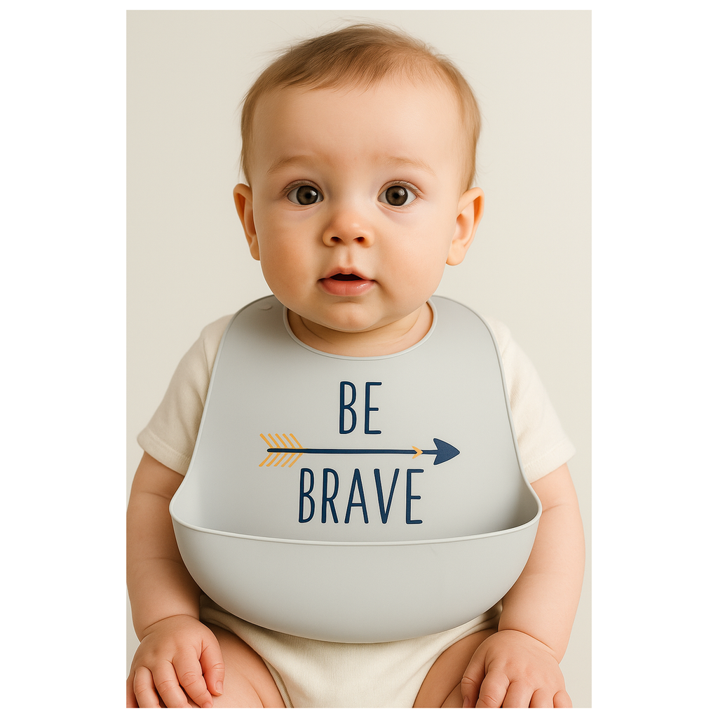 Silicone Baby Bib with Food Catcher – Waterproof Feeding Bibs