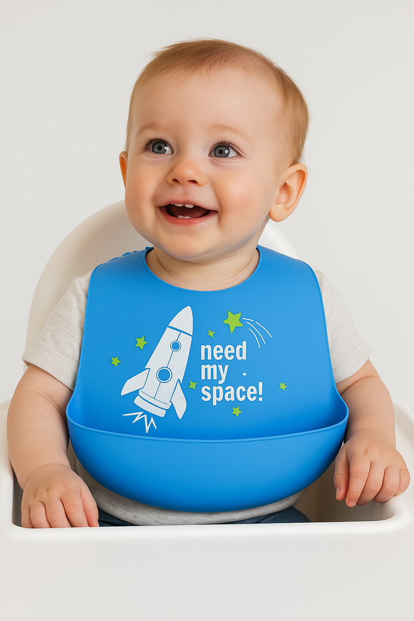 Silicone Baby Bib with Food Catcher – Waterproof Feeding Bibs