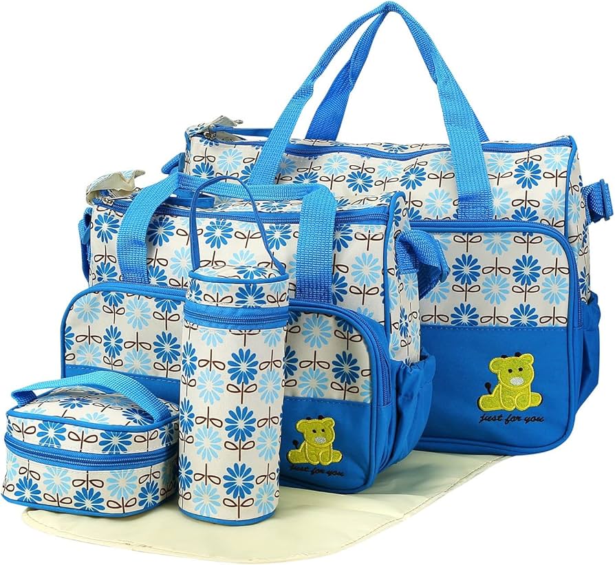 Baby Diaper Bag Complete Set Blue