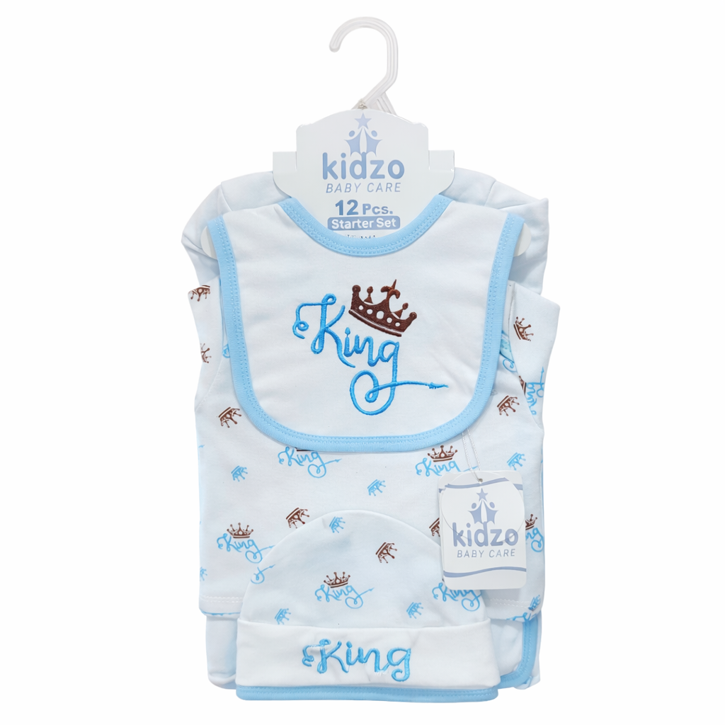 Kidzo Baby 12 Pcs Starter Set In King Stylish Design