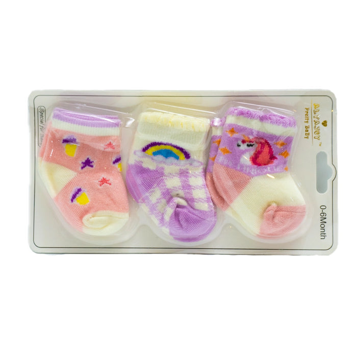 Pack Of 3 Baby Socks ( 0 - 12 Months )